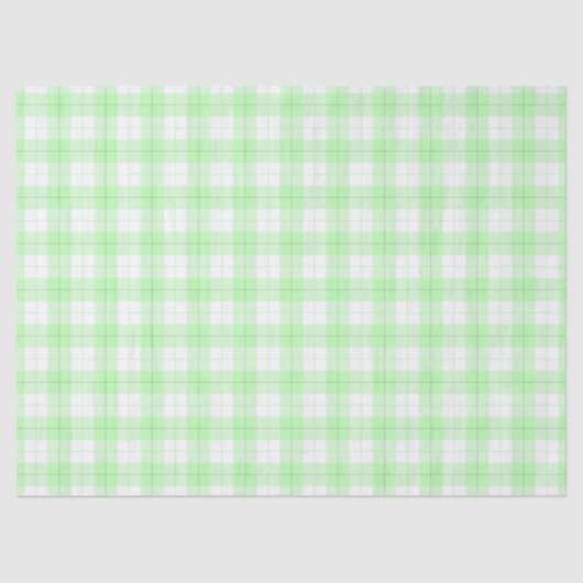 Verse groene witte tartan plaid tissuepapier (Voorkant)