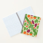 Verse groenten bloemig kleurrijk patroon notitieboek (Binnen)