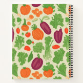 Verse groenten bloemig kleurrijk patroon notitieboek (Achterkant)