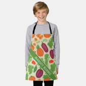 Verse groenten bloemig kleurrijk patroon schort (Gedragen)