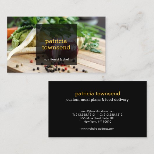 Verse groenten Catering of Chef II Visitekaartje (Voorkant / Achterkant)
