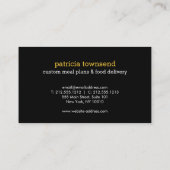 Verse groenten Catering of Chef II Visitekaartje (Achterkant)