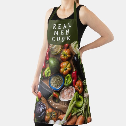 Verse groenten Echte Mannen Koken Schort (Insitu)