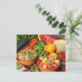 Verse groenten en fruit briefkaart (Staand voorkant)