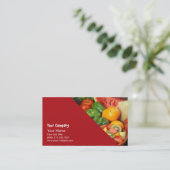 Verse groenten en fruit visitekaartje (Staand voorkant)