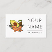 Verse groenten en fruit Voedingsdeskundige Dieet Visitekaartje (Voorkant)