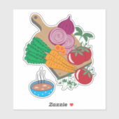 Verse groenten en kruiden Sticker (Vel)