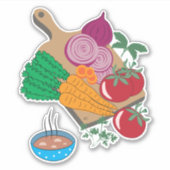 Verse groenten en kruiden Sticker (Voorkant)