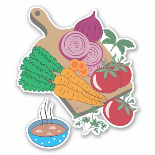 Verse groenten en kruiden Sticker (Voorkant)