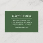 Verse groenten Gezondheid Veld Visitekaartje (Achterkant)