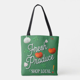 Verse groenten, lokaal winkelen tote bag