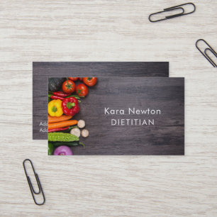 Verse groenten Nutrition Coach Chef Catering Visitekaartje