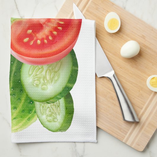 Verse groenten theedoek (Quarter Fold)