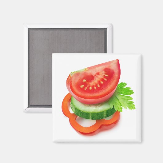 Verse groentestukken magneet (Voorkant / Achterkant)