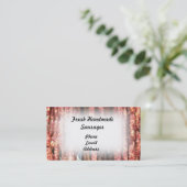 Verse handgemaakte worst visitekaartje (Staand voorkant)