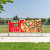 Verse & Heet Pizza Kaasachtige Pepperoni Advertent Spandoek (Insitu)