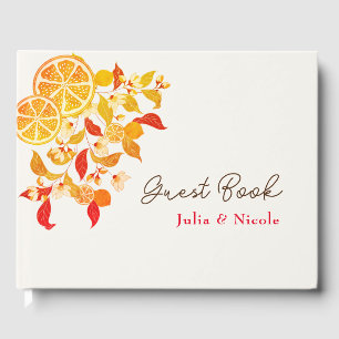 Verse Huwelijk Citrus Loof Bruiloft Gastenboek