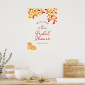 Verse Huwelijk Citrus Loof Bruiloft Poster (Keuken)