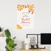 Verse Huwelijk Citrus Loof Bruiloft Poster (Thuiskantoor)