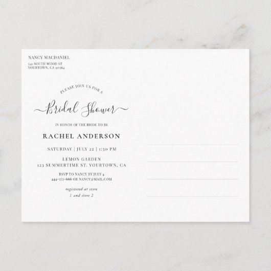 Verse Huwelijksuitnodiging Postkaart met Frisse Ci Uitnodiging Briefkaart (Achterkant)