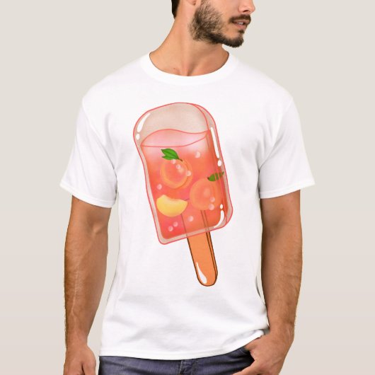 Verse ijslolly van perzik t-shirt (Voorkant)