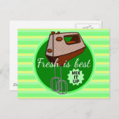 Verse is de beste retro mixer ontwerp briefkaart (Voorkant / Achterkant)