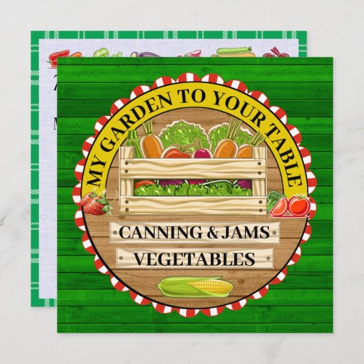 Verse Kaart en conserven (Voorkant / Achterkant)