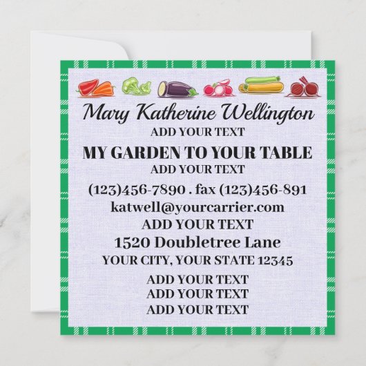 Verse Kaart en conserven (Achterkant)