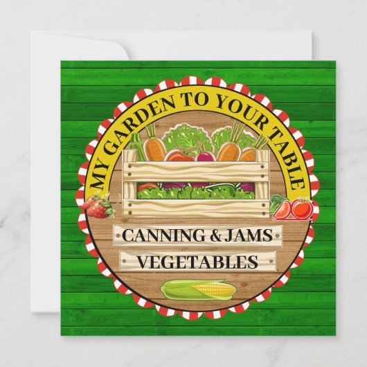 Verse Kaart en conserven (Voorkant)