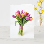 Verse Kaart met Bos Tulpen (Gele Bloem)