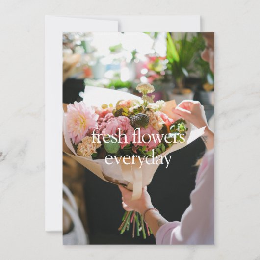 Verse Kaart met Verse Bloemen (Voorkant)