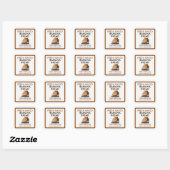 Verse Kaas Bananenbrood Vierkant Label Sticker (Vel)