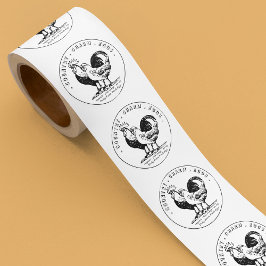 Verse Karton Boerderij kip Ronde Sticker