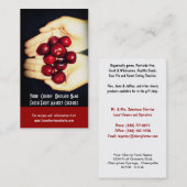 Verse kersen! Cherry Orchard Fruittelers Visitekaartje (Voorkant / Achterkant)