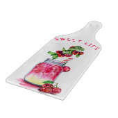 Verse kersen Drink snijplank - aangepaste tekst (Hoek)