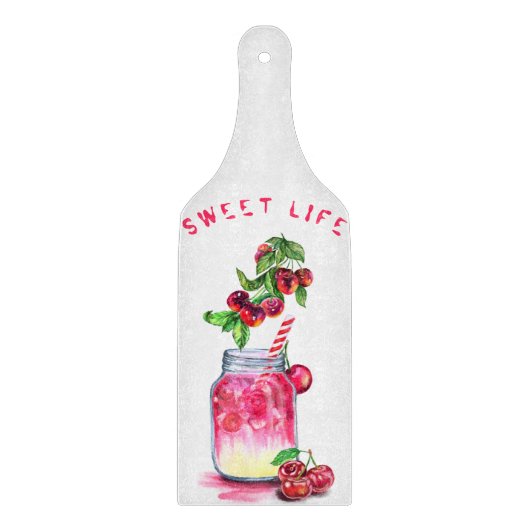 Verse kersen Drink snijplank - aangepaste tekst (Voorkant)