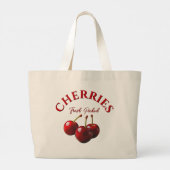 Verse kersen grote tote bag (Achterkant)