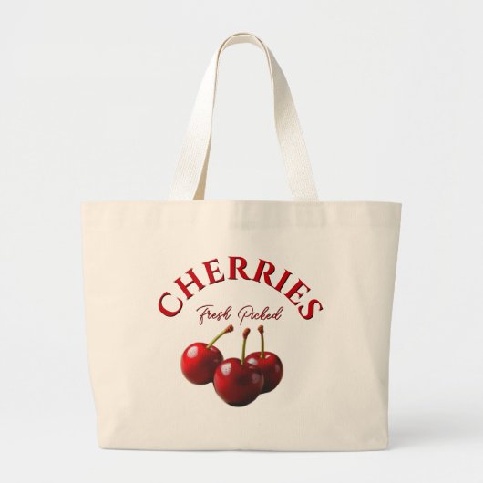 Verse kersen grote tote bag (Voorkant)