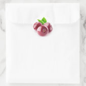 Verse kersen ronde sticker (Tas)