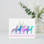 Verse Kerst Doggen Briefkaart (Staand voorkant)