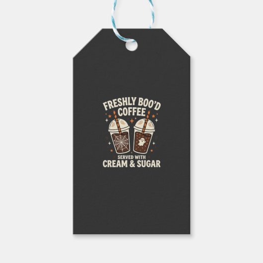 Verse Kerst Halloween Koffie Cadeaulabel (Voorkant)