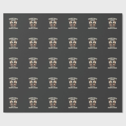 Verse Kerst Halloween Koffie Cadeaupapier (Vlak)