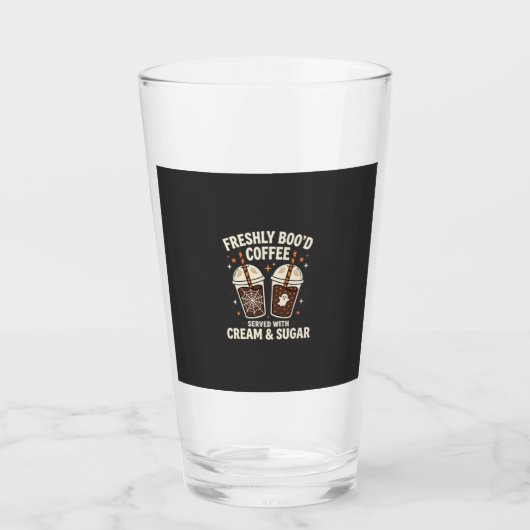 Verse Kerst Halloween Koffie Glas (Voorkant)