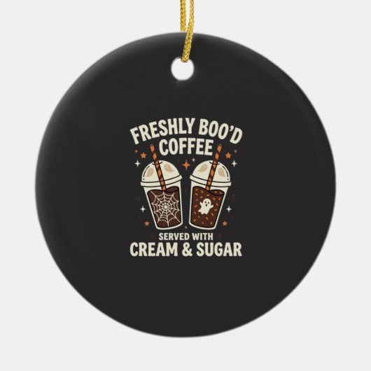 Verse Kerst Halloween Koffie Keramisch Ornament (Voorkant)