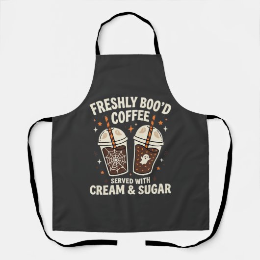 Verse Kerst Halloween Koffie Schort (Voorkant)