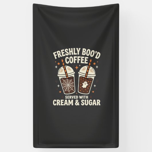 Verse Kerst Halloween Koffie Spandoek (Verticaal)