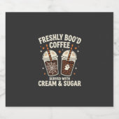 Verse Kerst Halloween Koffie Sparkling Wijnetiket (Enkel label)