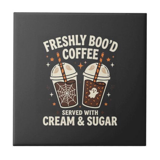 Verse Kerst Halloween Koffie Tegeltje (Voorkant)