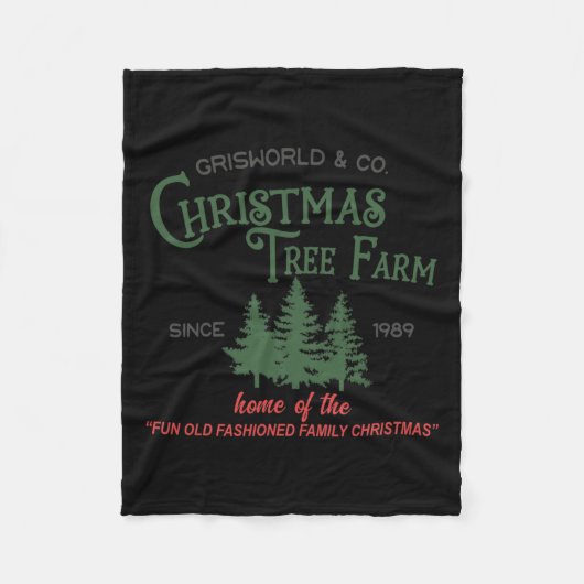 Verse kerstbomen  retro Xmas boomden Fleece Deken (Voorkant)