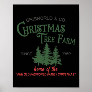 Verse kerstbomen retro Xmas boomden Poster